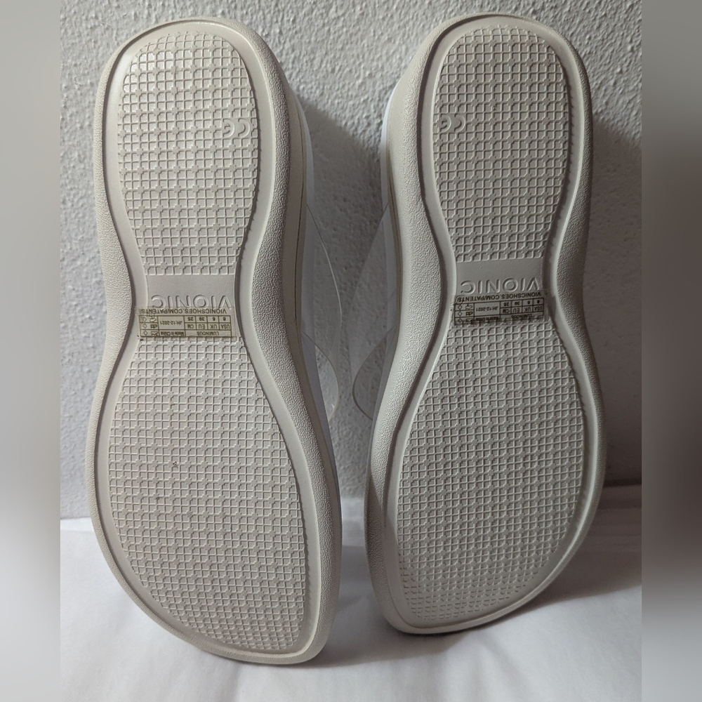 Vionic Luminous White Clear Thong Platform Slip O… - image 8